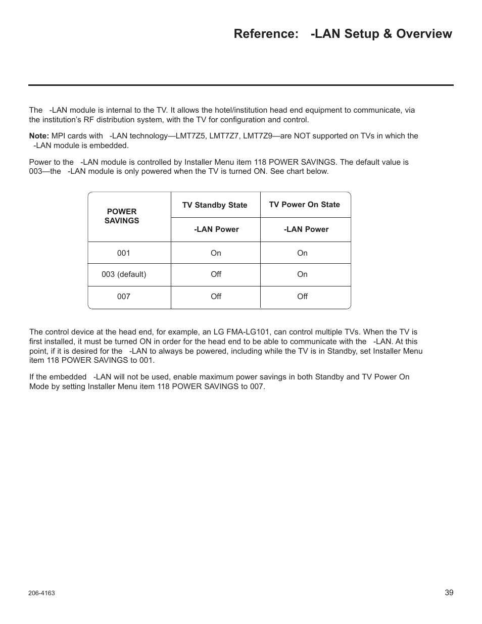 Reference: b -lan setup & overview | LG 32LD340H User Manual | Page 156 / 317