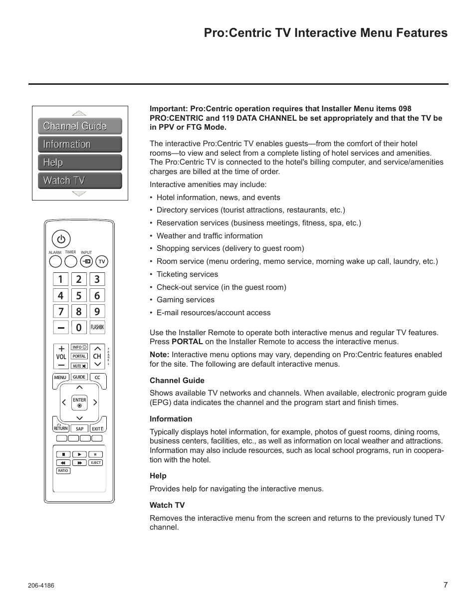 Pro:centric tv interactive menu features | LG 32LD340H User Manual | Page 219 / 317