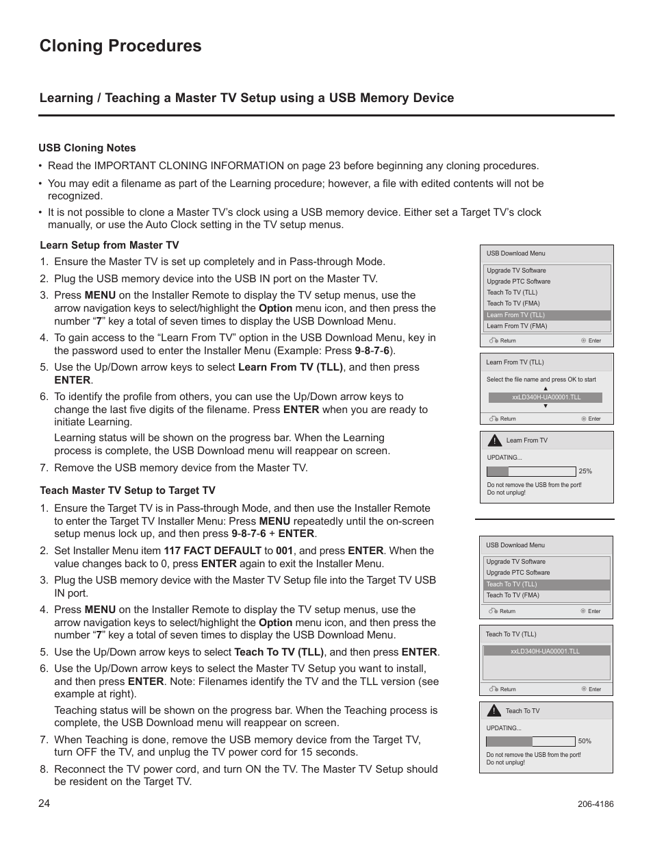 Cloning procedures | LG 32LD340H User Manual | Page 236 / 317