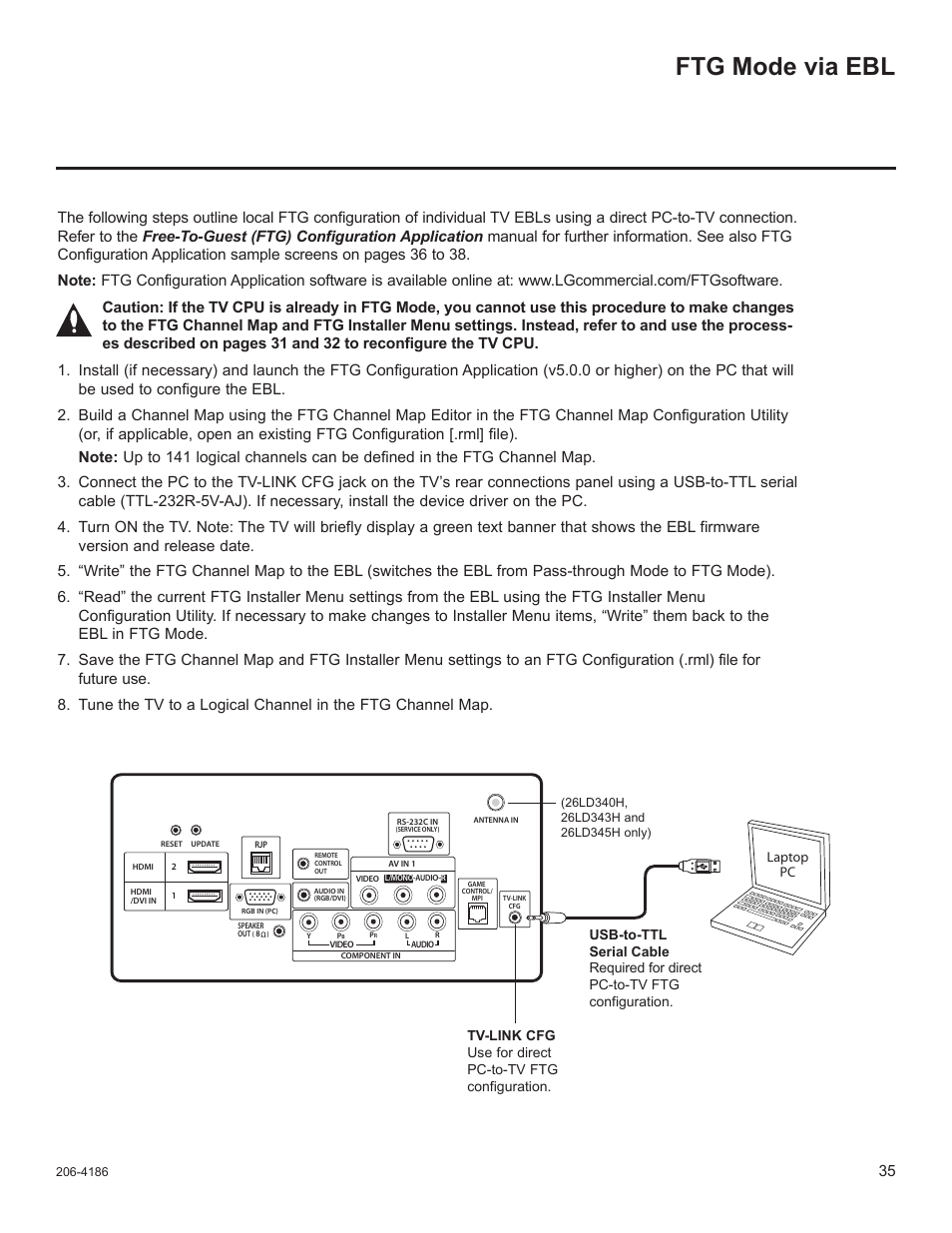 Ftg mode via ebl | LG 32LD340H User Manual | Page 247 / 317