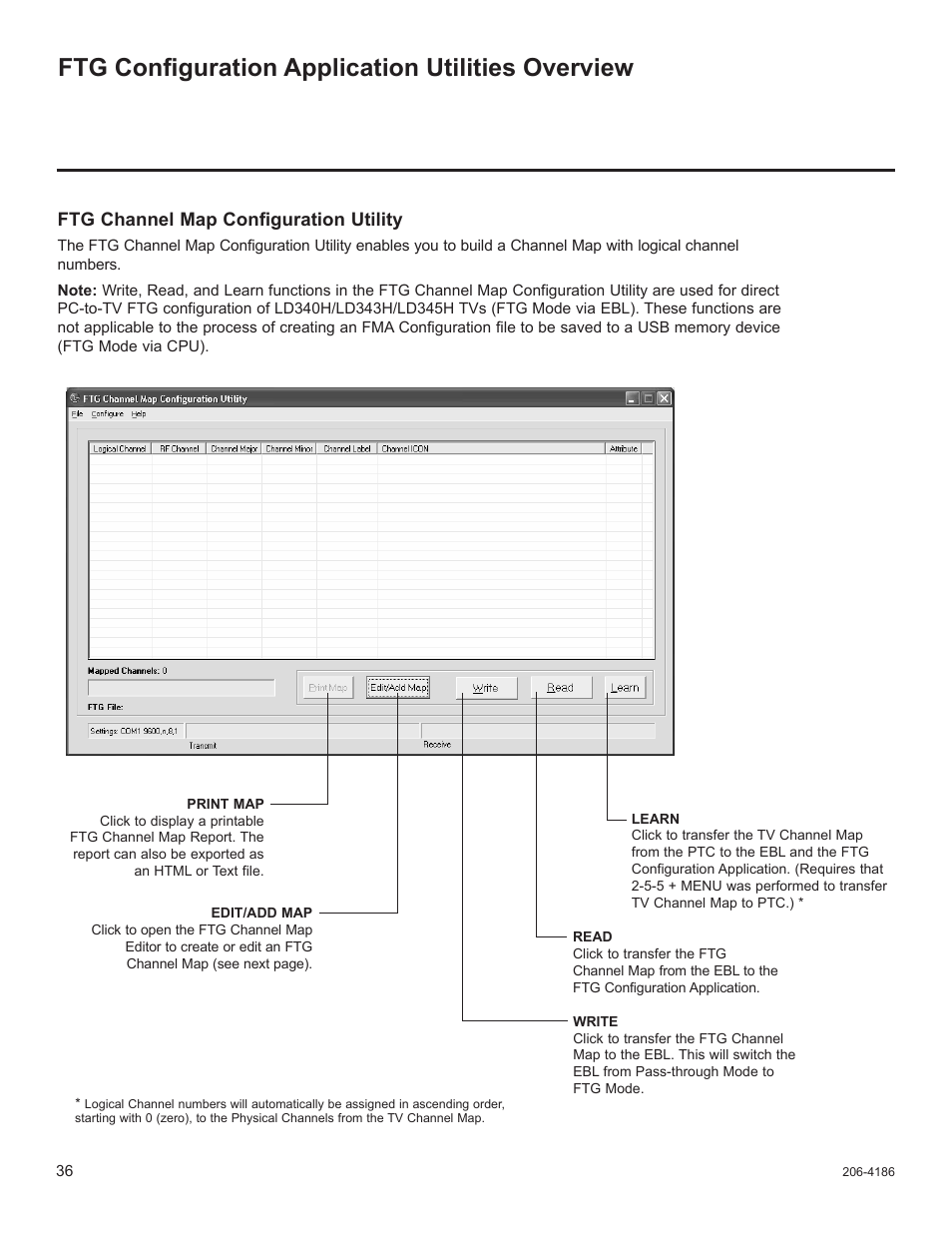 Ftg configuration application utilities overview, Ftg channel map configuration utility | LG 32LD340H User Manual | Page 248 / 317