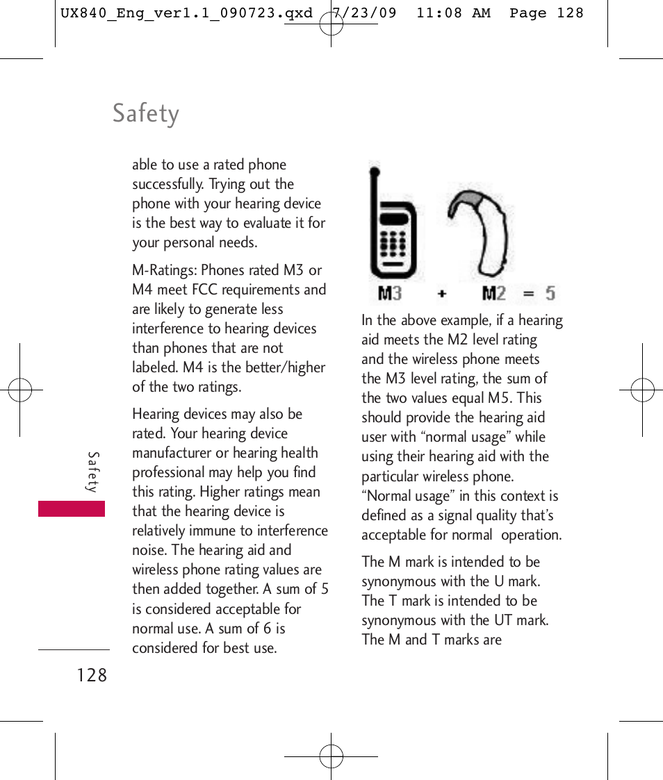 Safety | LG UX840 User Manual | Page 130 / 289