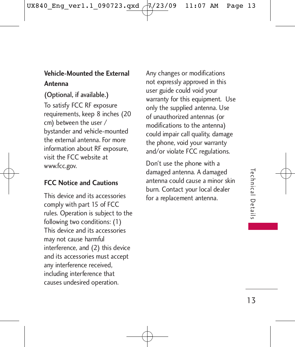 LG UX840 User Manual | Page 15 / 289