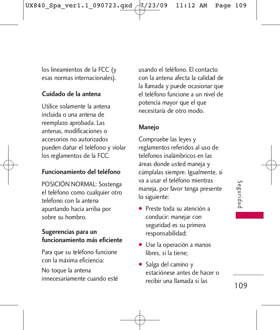 LG UX840 User Manual | Page 249 / 289