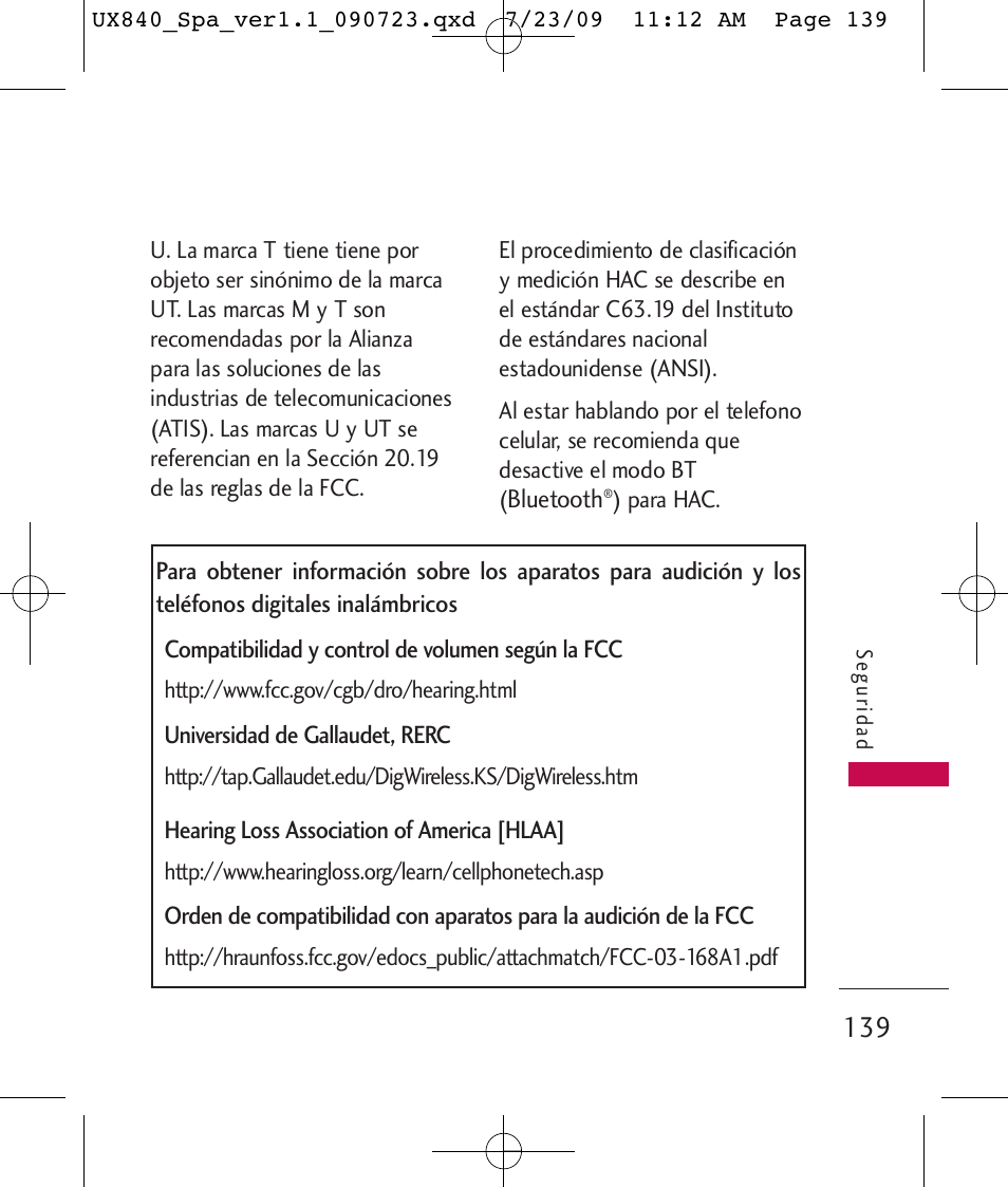 LG UX840 User Manual | Page 279 / 289