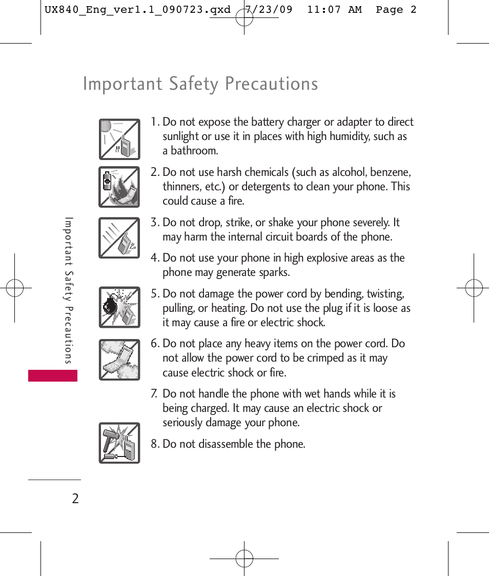 Important safety precautions | LG UX840 User Manual | Page 4 / 289