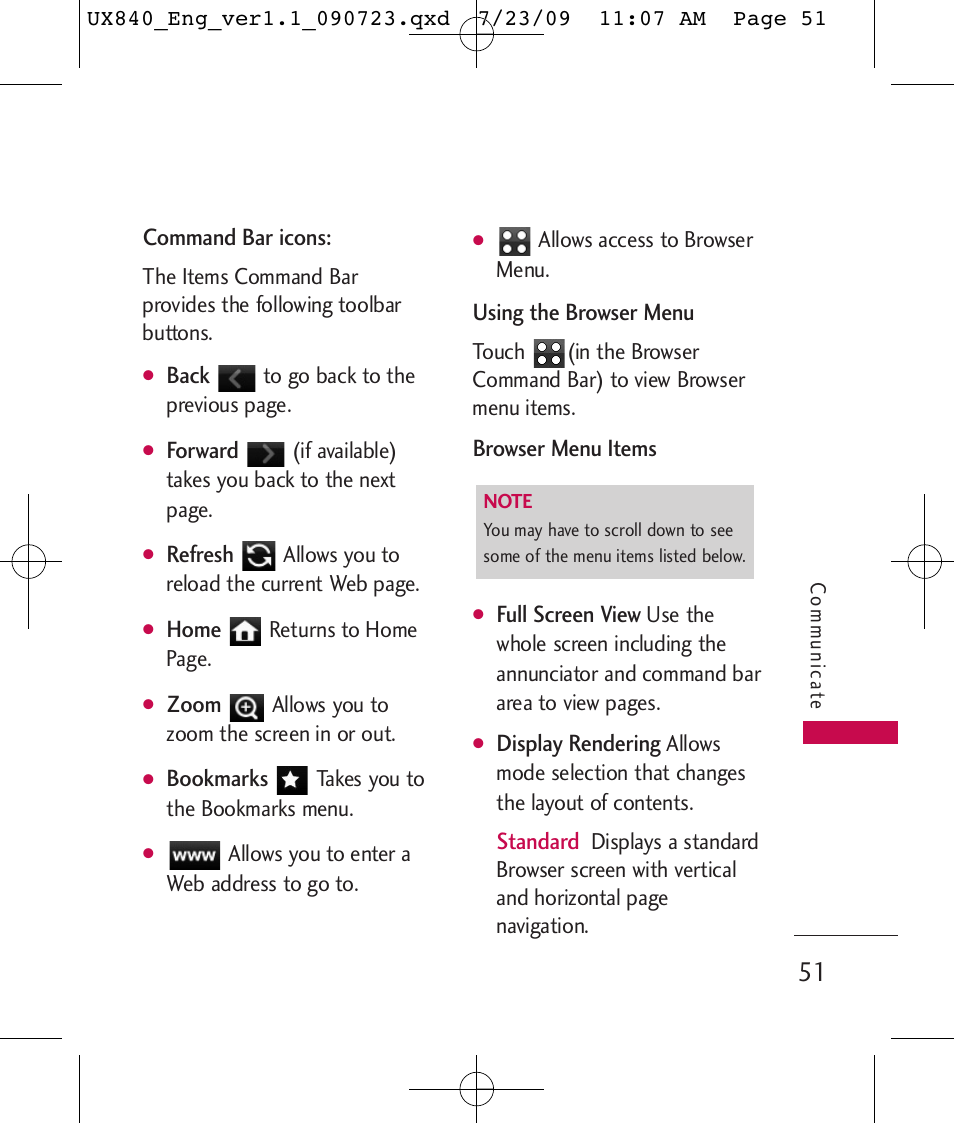 LG UX840 User Manual | Page 53 / 289