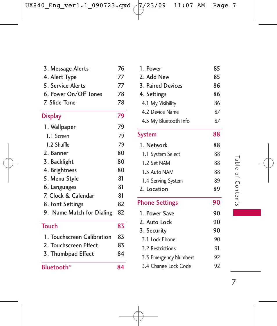 LG UX840 User Manual | Page 9 / 289