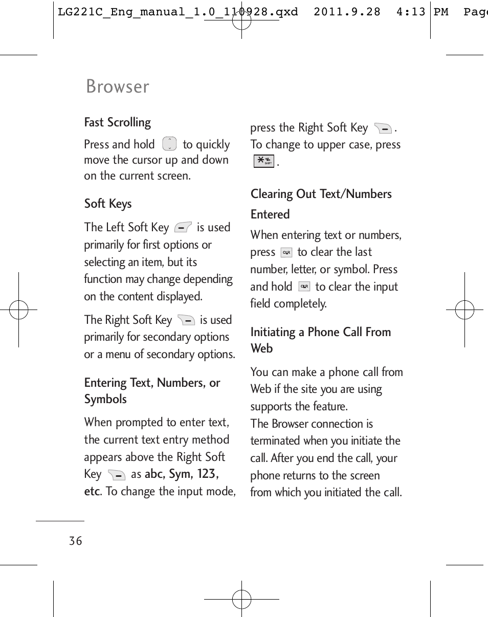 Browser | LG LG221C User Manual | Page 38 / 210