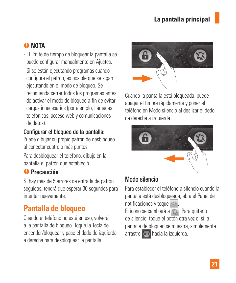 Pantalla de bloqueo | LG LGP505 User Manual | Page 119 / 198