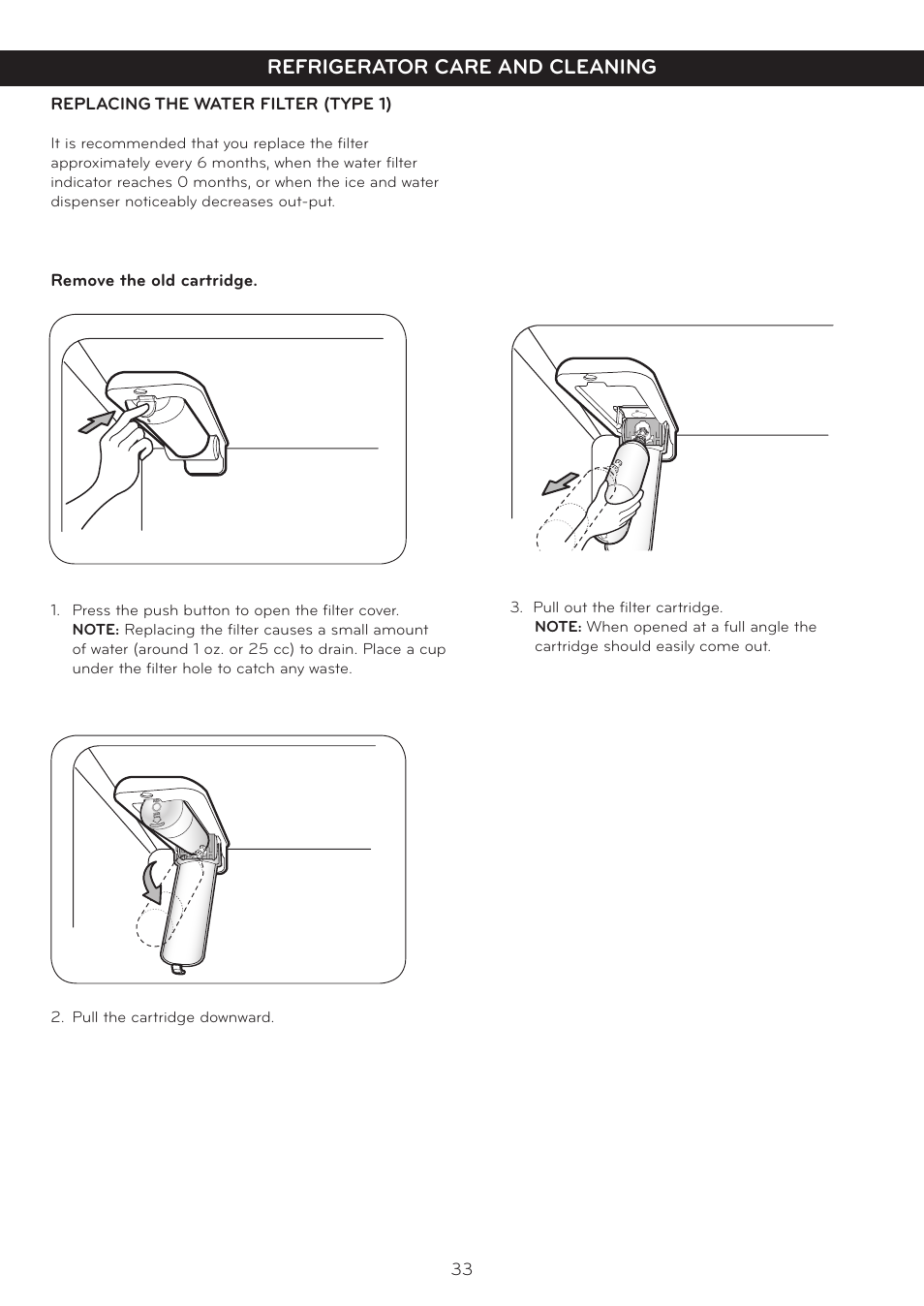 Refrigerator care and cleaning | LG LFX25978ST User Manual | Page 33 / 50