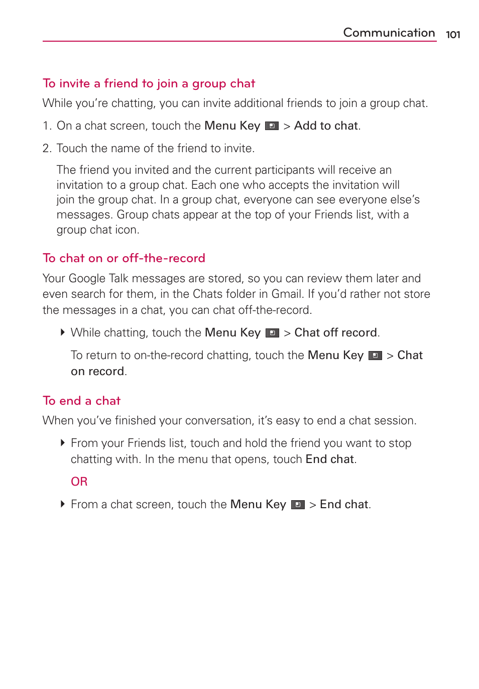 LG MS910 User Manual | Page 101 / 199