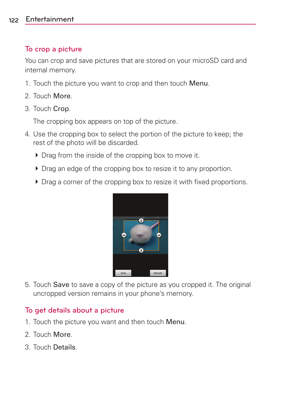 LG MS910 User Manual | Page 122 / 199