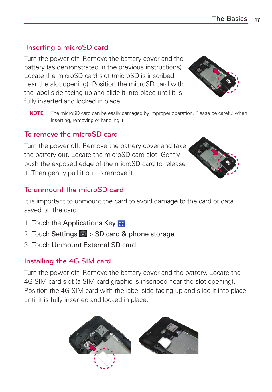 LG MS910 User Manual | Page 17 / 199