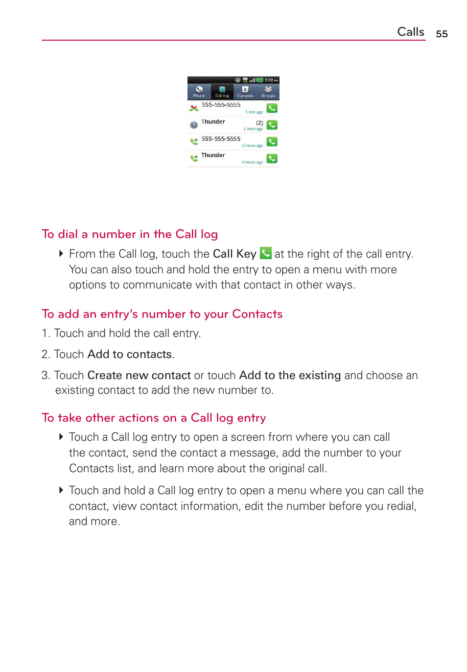 LG MS910 User Manual | Page 55 / 199