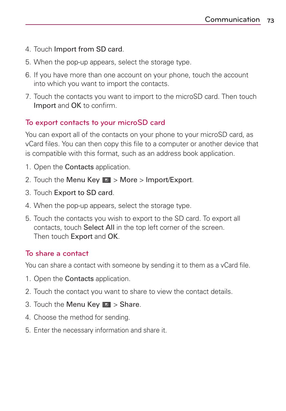 LG MS910 User Manual | Page 73 / 199