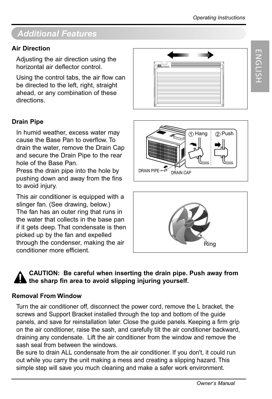 Additional features, En g lis h | LG ZW5000 User Manual | Page 17 / 44