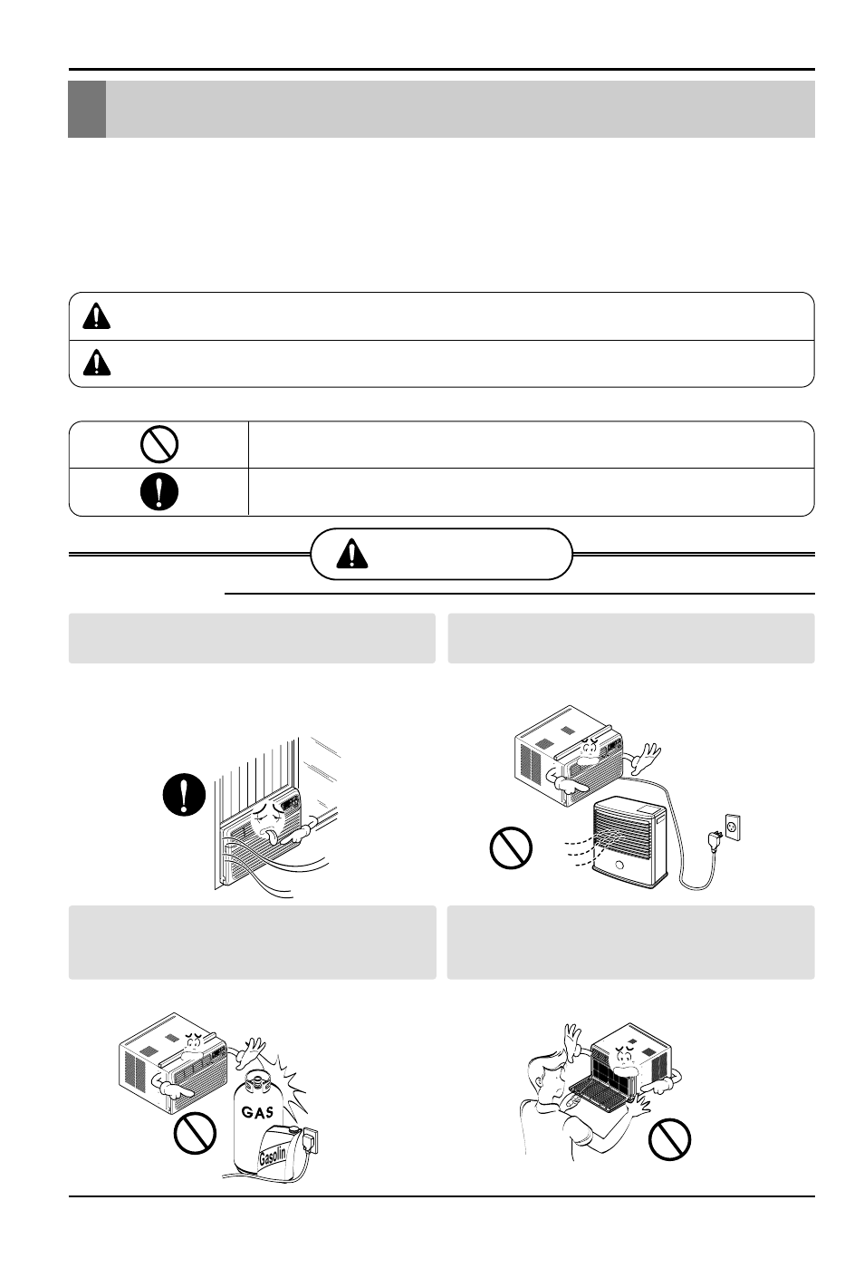 Precauciones de seguridad, Advertencia, Advertencia precaucion | LG ZW5000 User Manual | Page 24 / 44