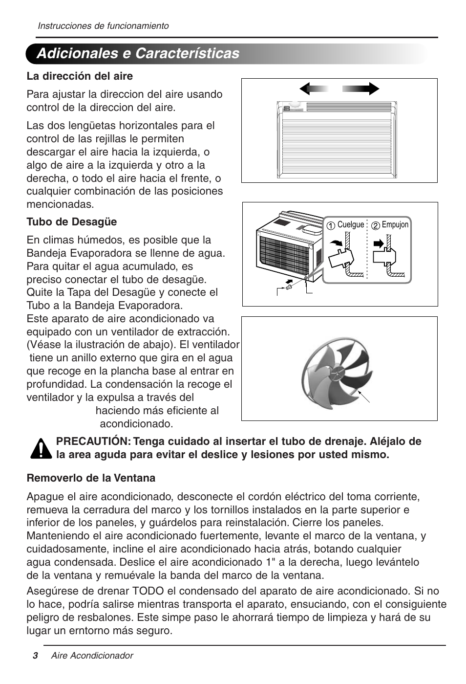 Adicionales e características | LG ZW5000 User Manual | Page 38 / 44