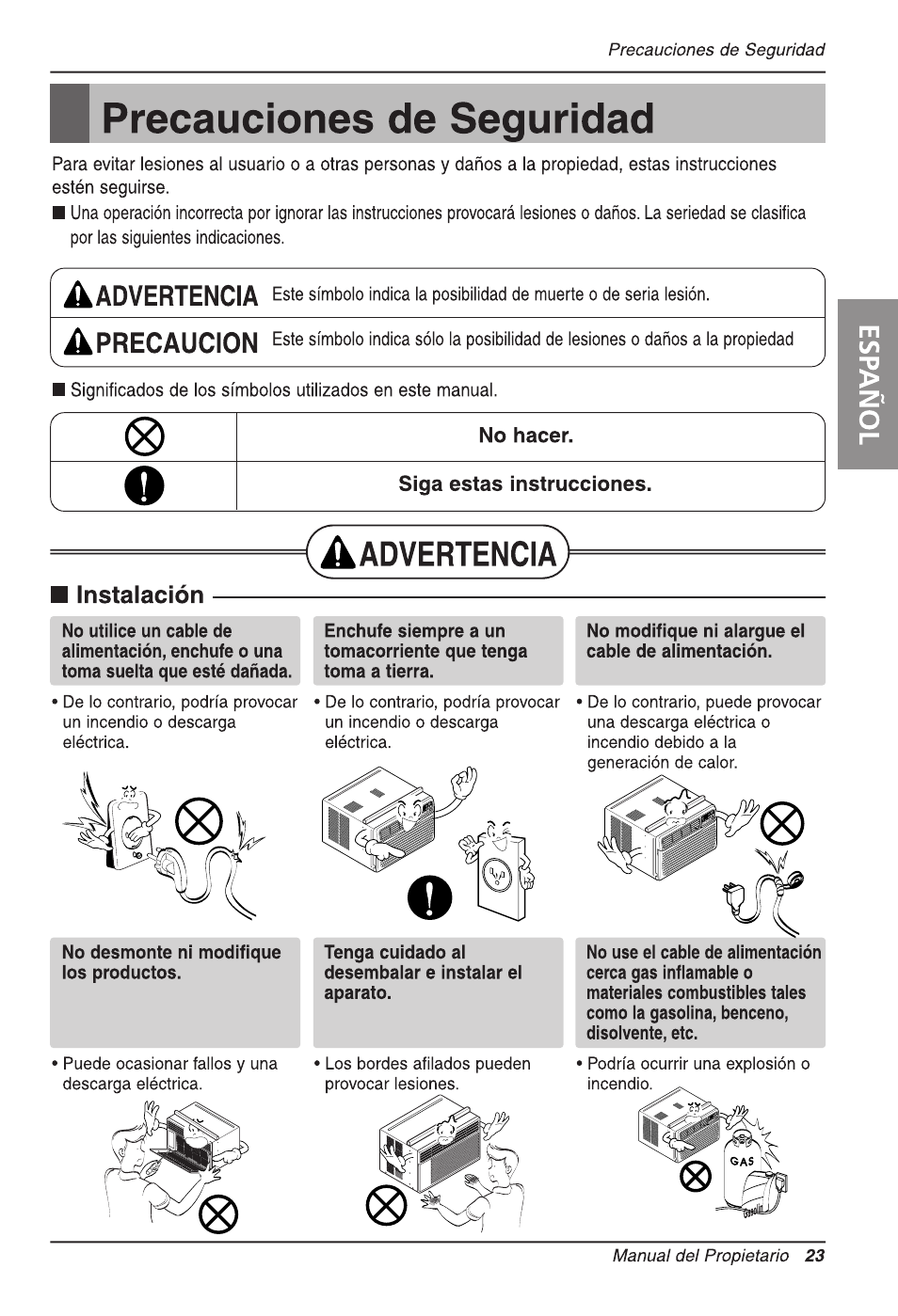 LG LW2410HR User Manual | Page 23 / 44
