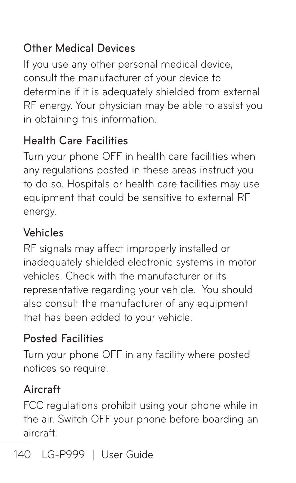 LG P999 User Manual | Page 140 / 336