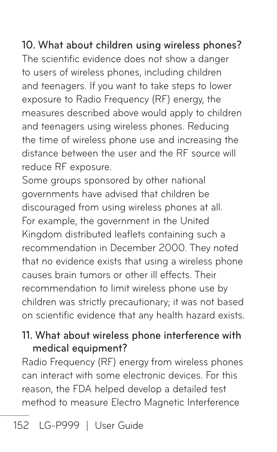 LG P999 User Manual | Page 152 / 336