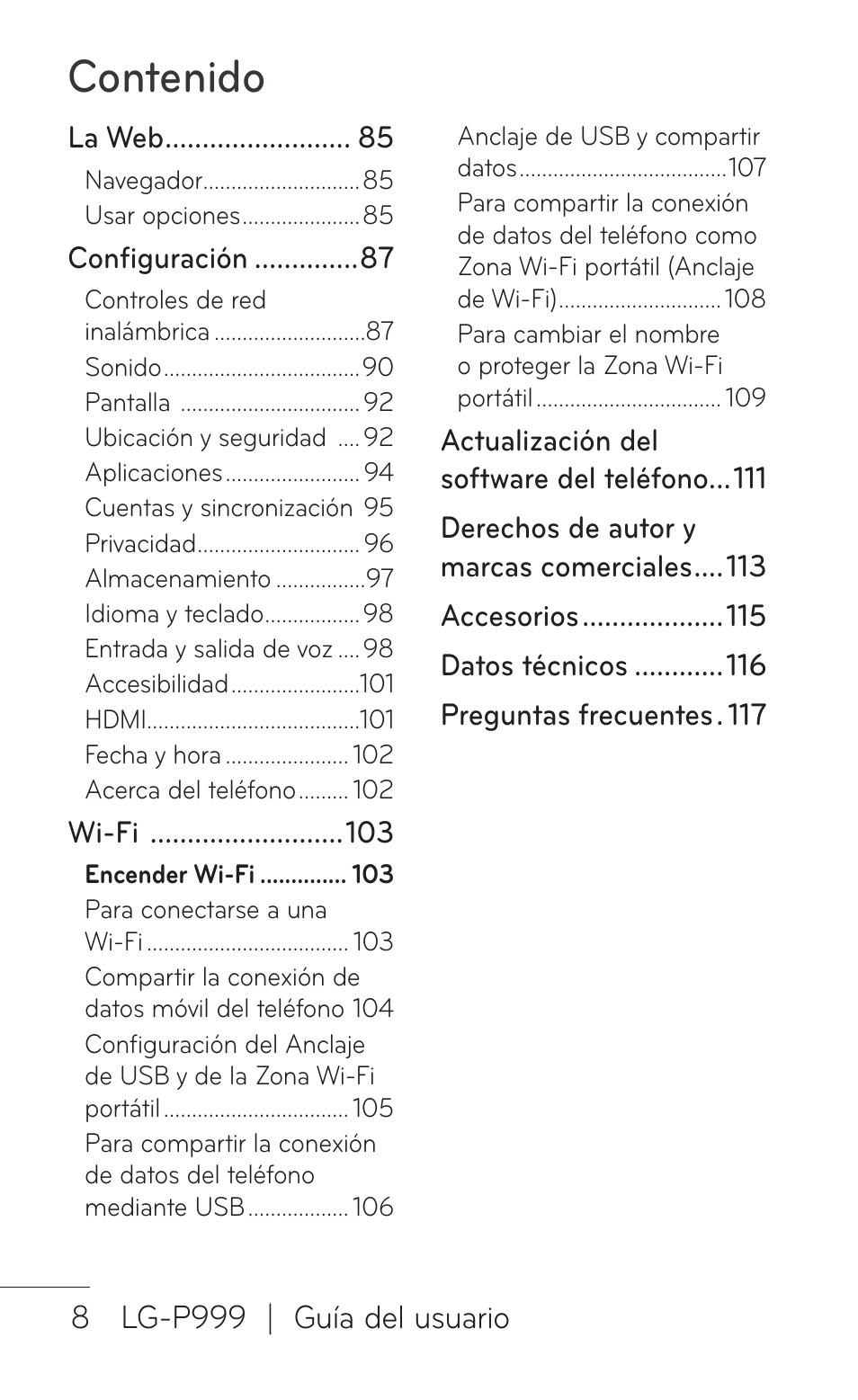 LG P999 User Manual | Page 168 / 336