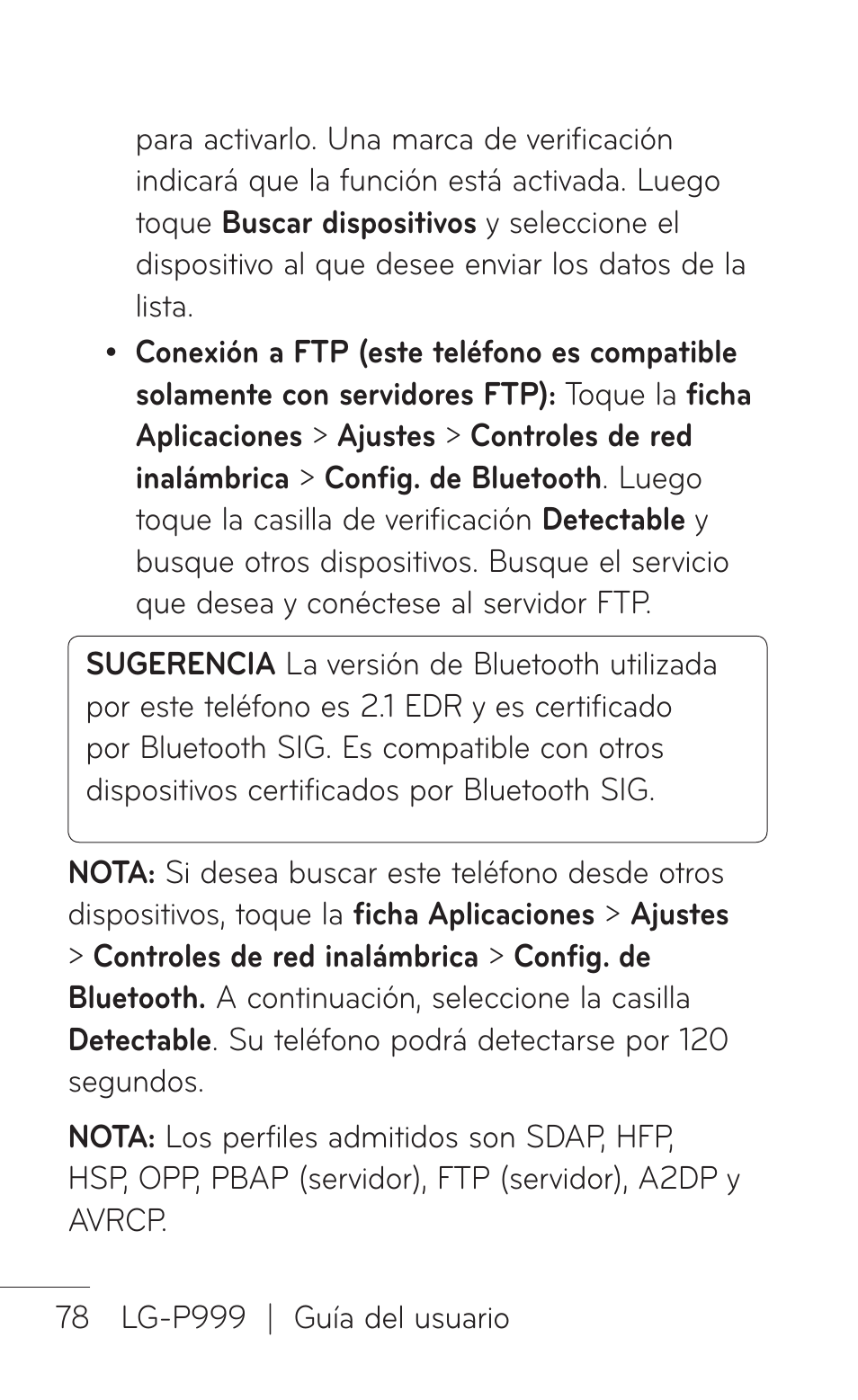 LG P999 User Manual | Page 238 / 336