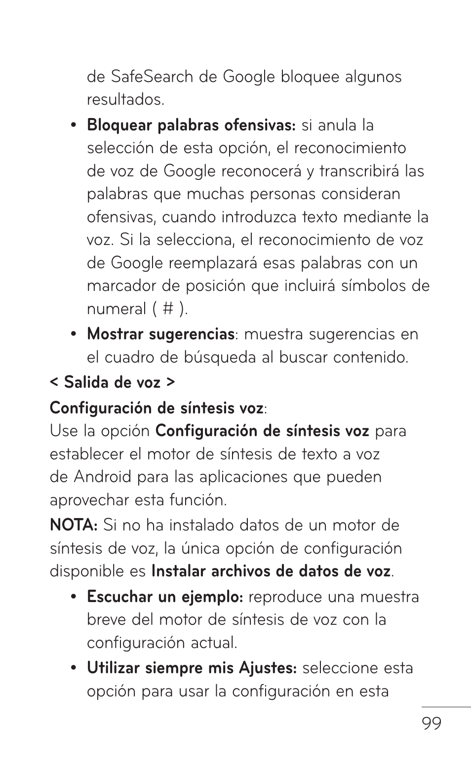 LG P999 User Manual | Page 259 / 336