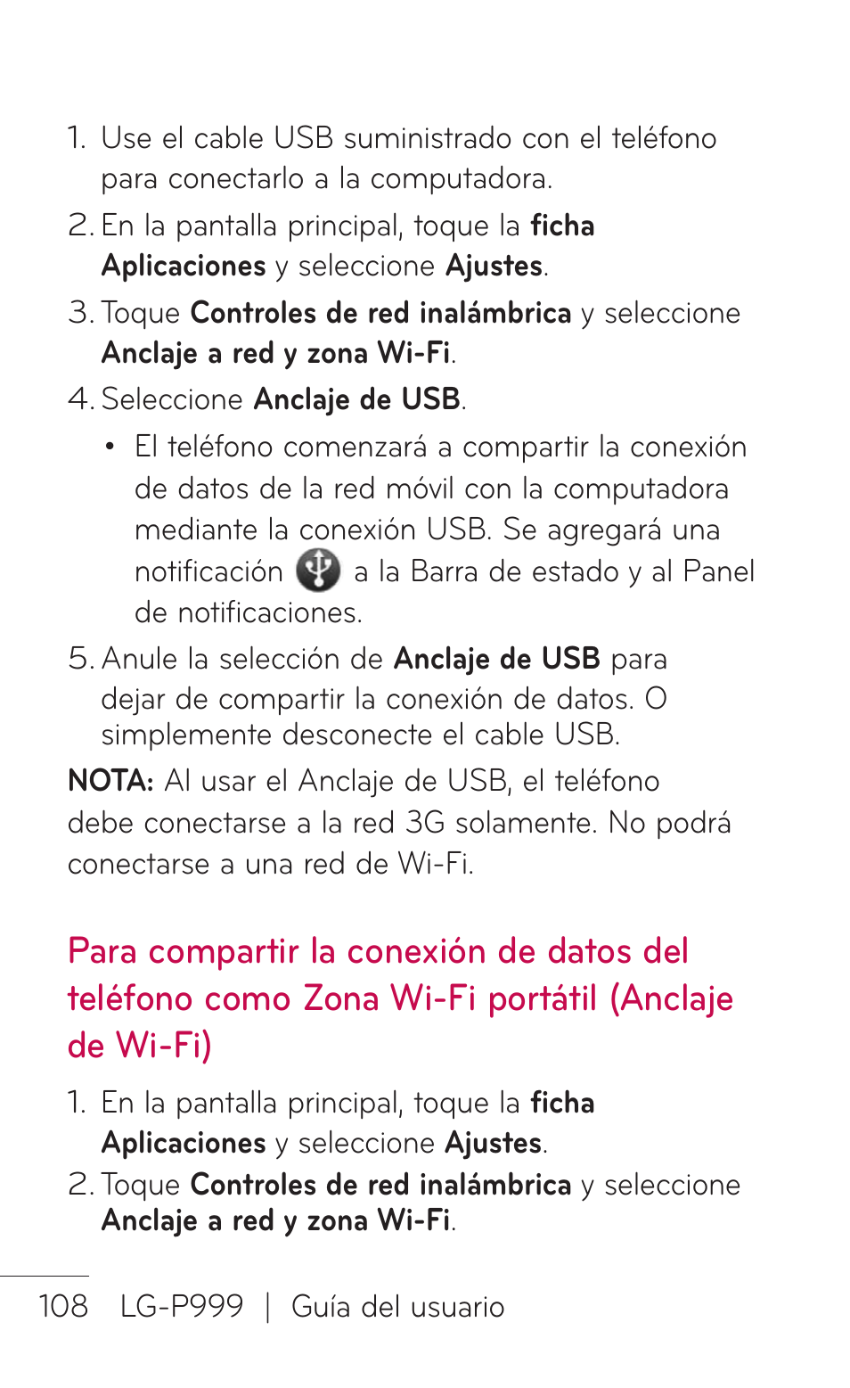 LG P999 User Manual | Page 268 / 336