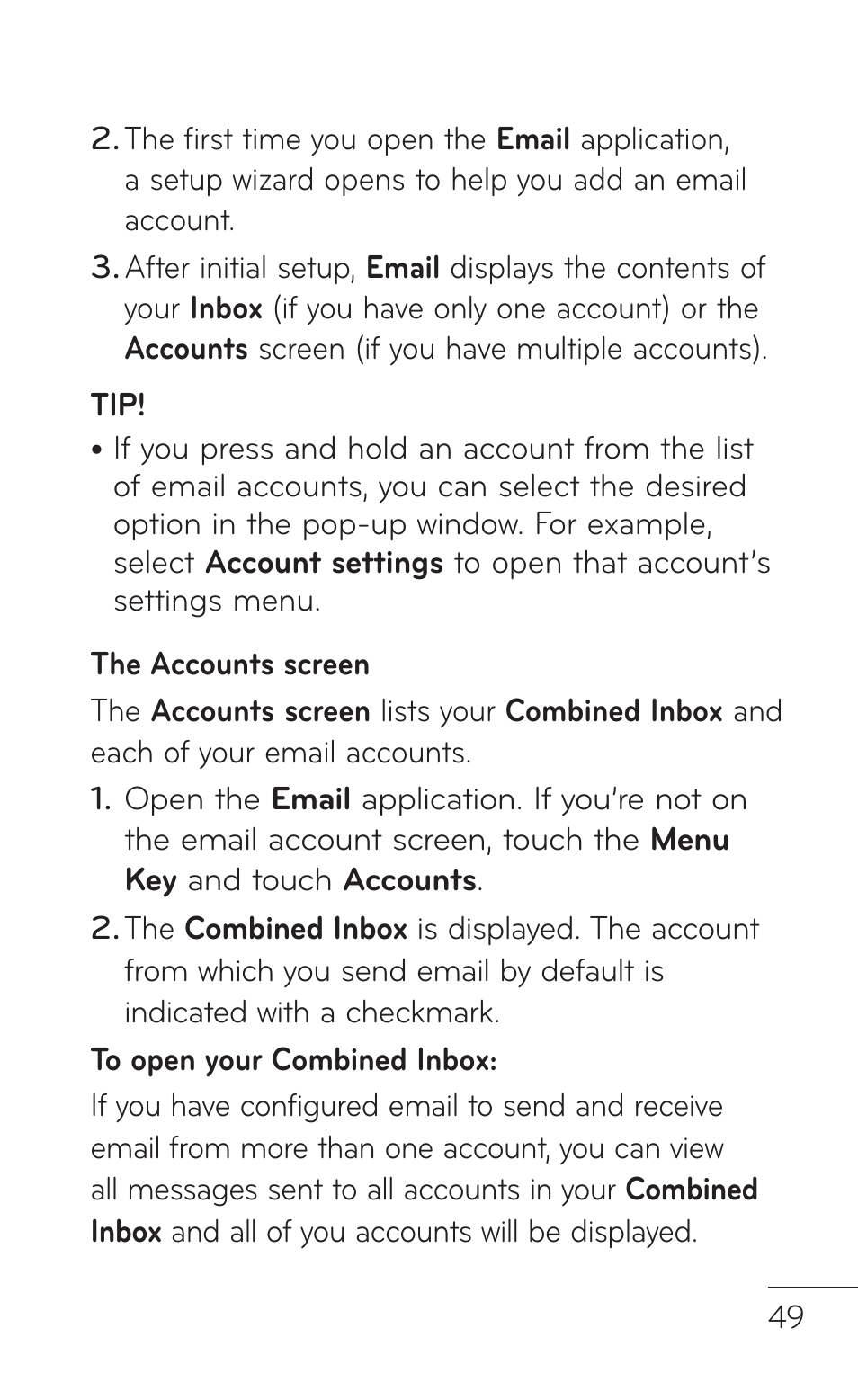 LG P999 User Manual | Page 49 / 336