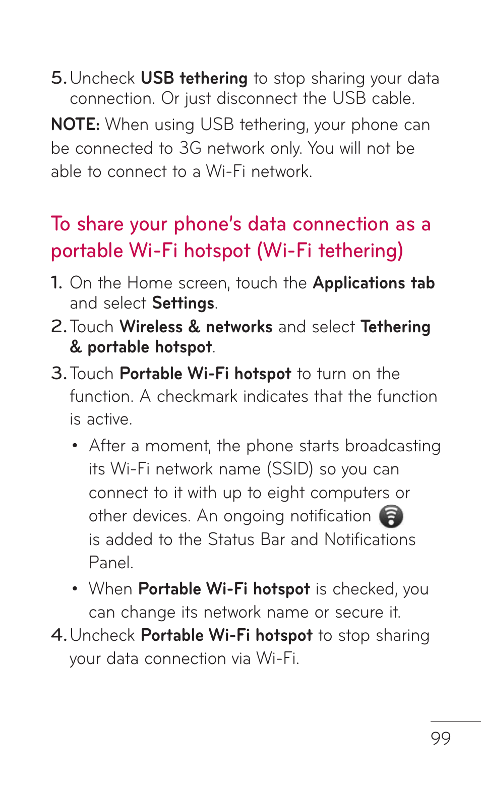 LG P999 User Manual | Page 99 / 336