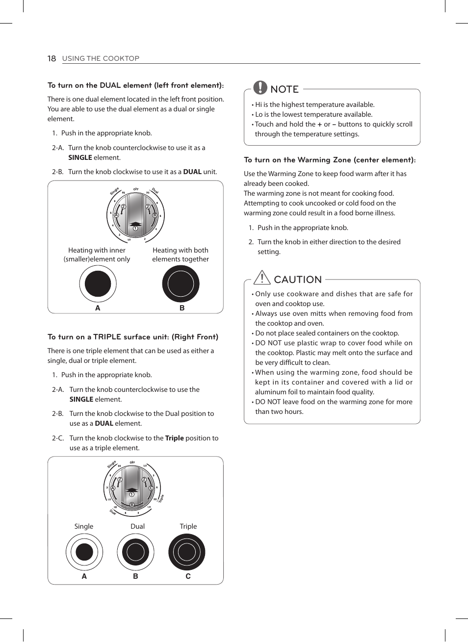 Caution | LG LSES302ST User Manual | Page 19 / 93