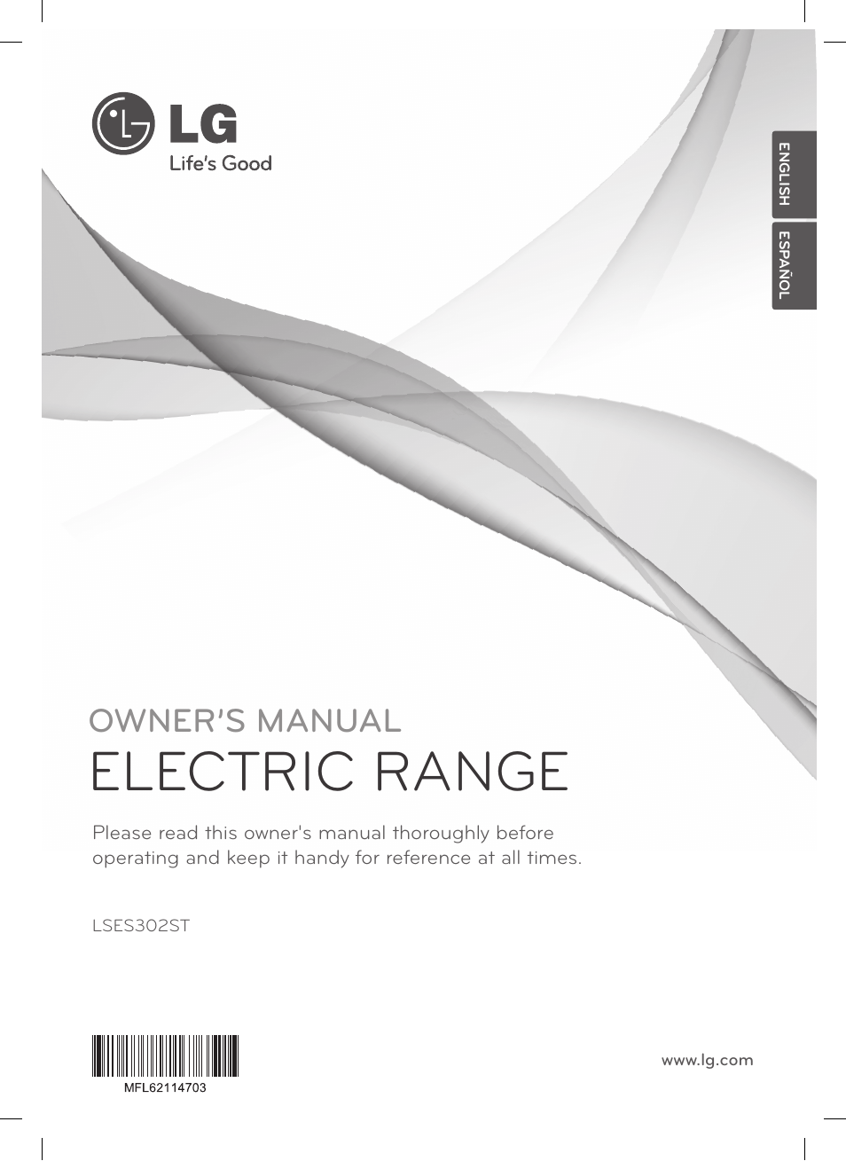 Electric range, Owner’s manual | LG LSES302ST User Manual | Page 2 / 93