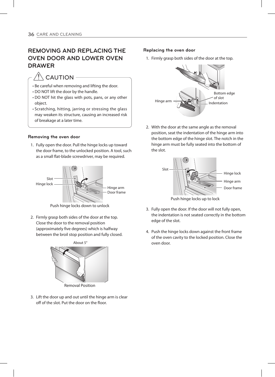 Caution | LG LSES302ST User Manual | Page 37 / 93