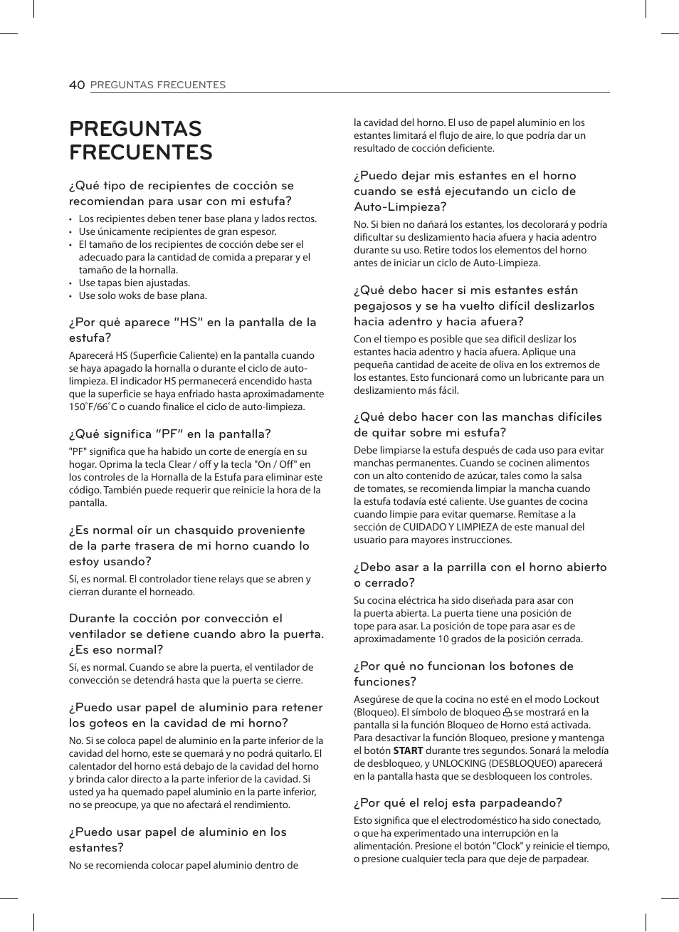 Preguntas frecuentes | LG LSES302ST User Manual | Page 85 / 93