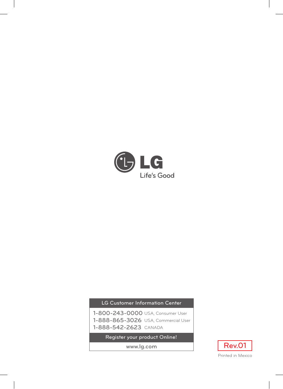 Rev.01 | LG LSES302ST User Manual | Page 93 / 93