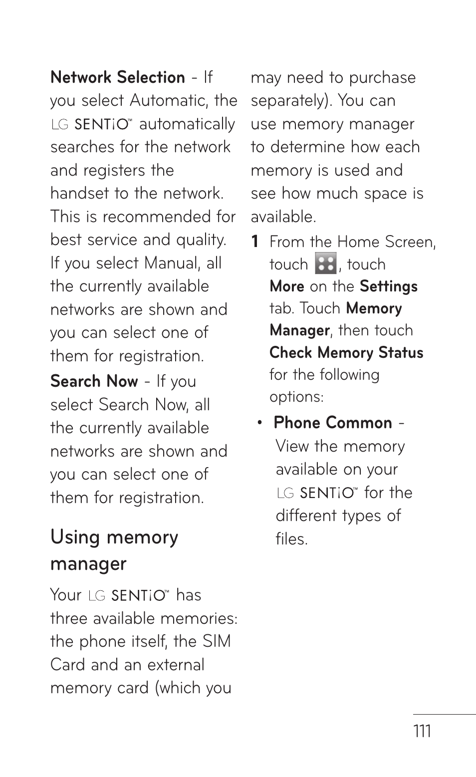 LG GS505NV User Manual | Page 113 / 253