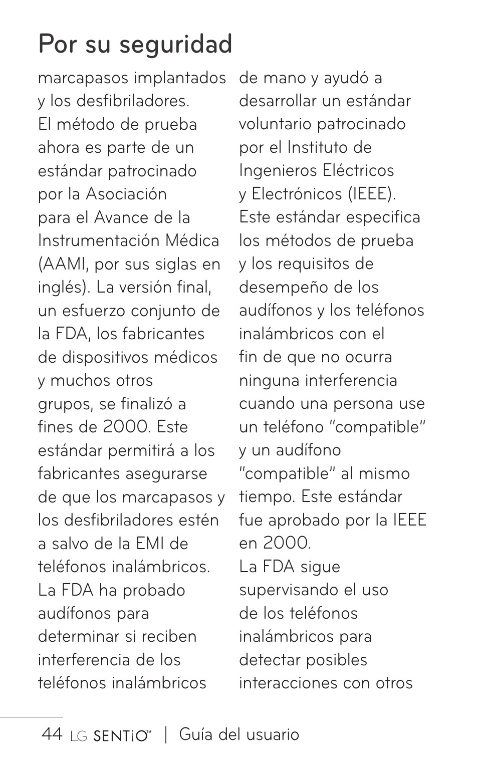 Por su seguridad | LG GS505NV User Manual | Page 165 / 253