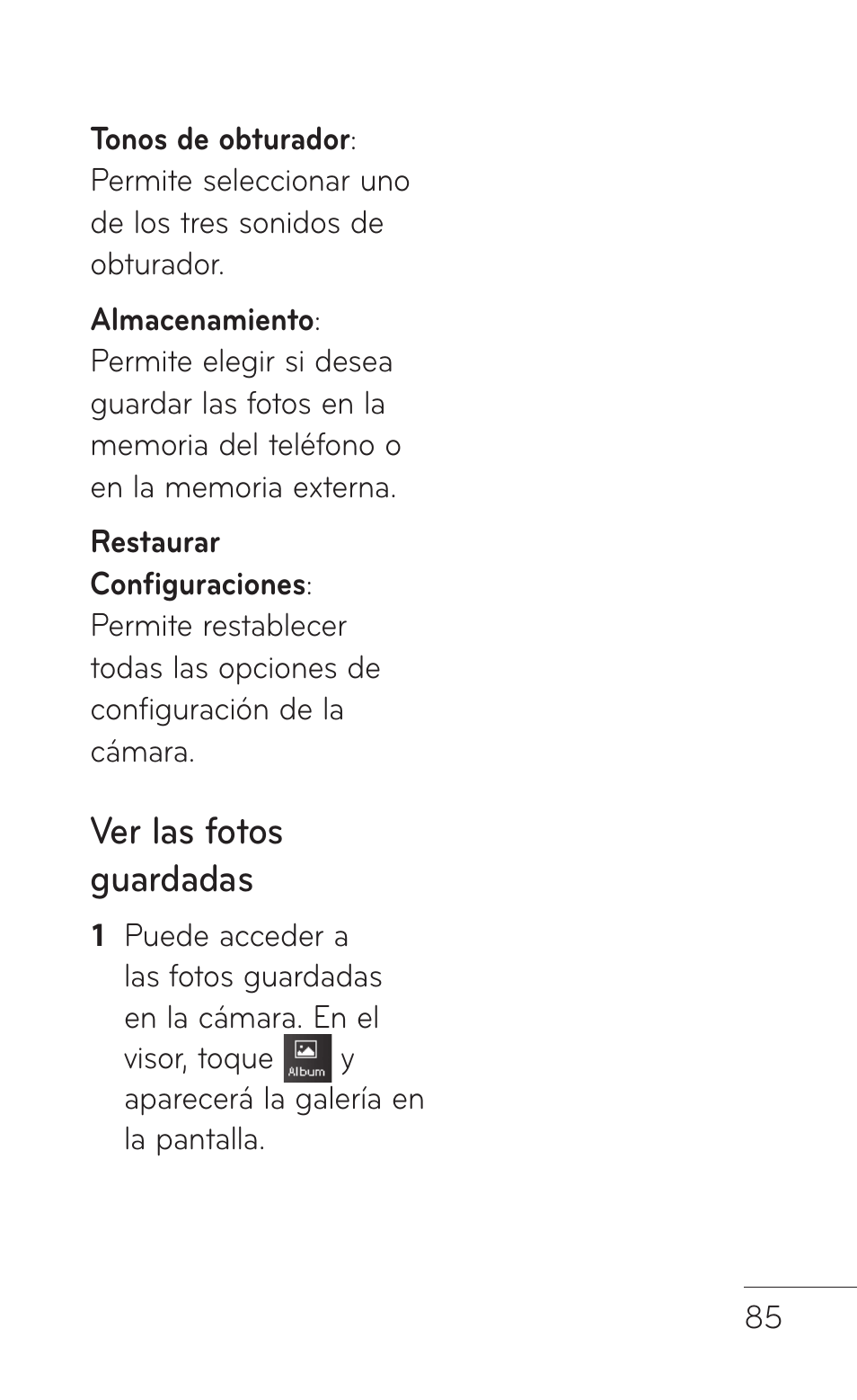 Ver las fotos guardadas | LG GS505NV User Manual | Page 206 / 253