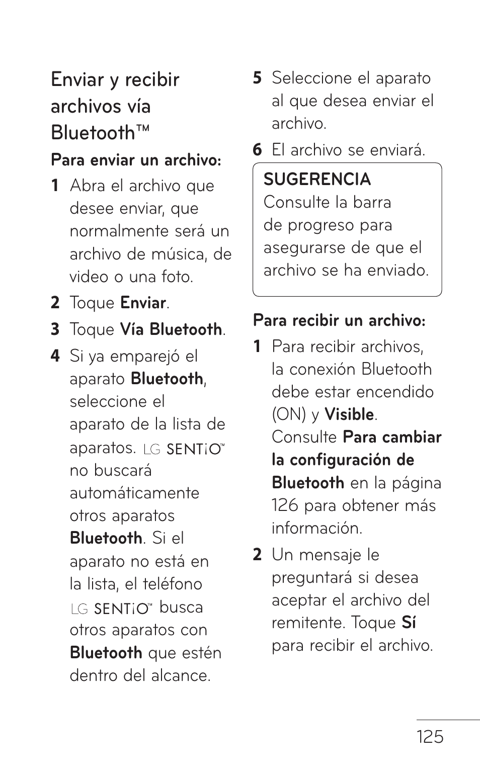 Enviar y recibir archivos vía bluetooth | LG GS505NV User Manual | Page 246 / 253