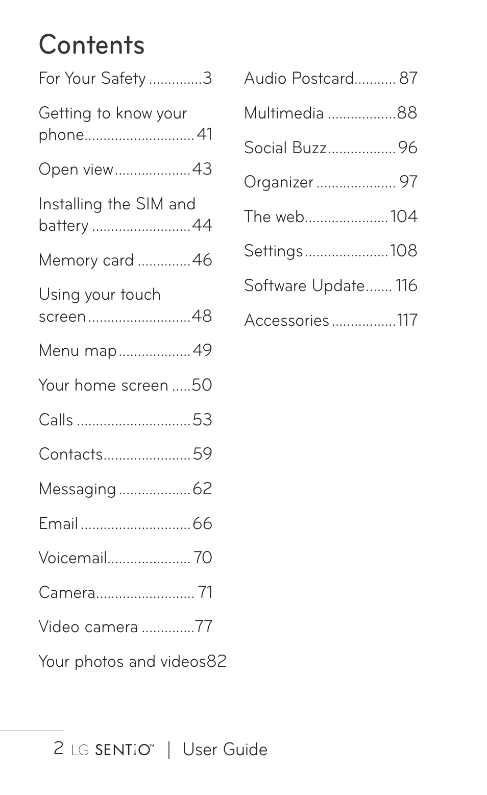 LG GS505NV User Manual | Page 4 / 253