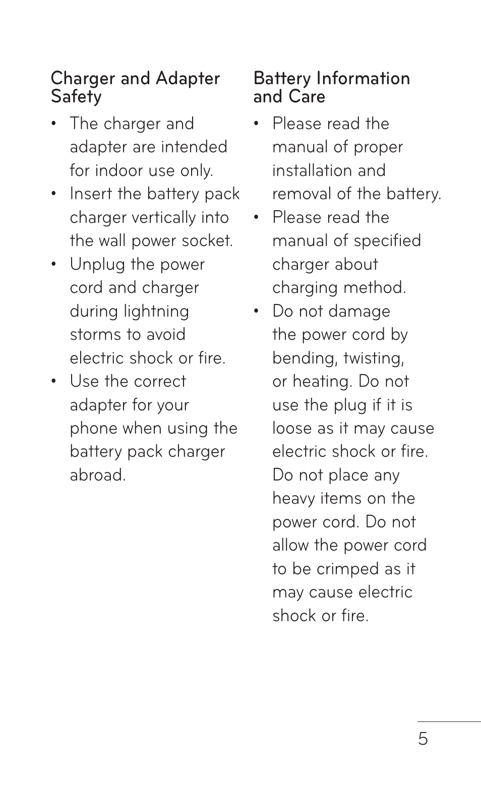 LG GS505NV User Manual | Page 7 / 253