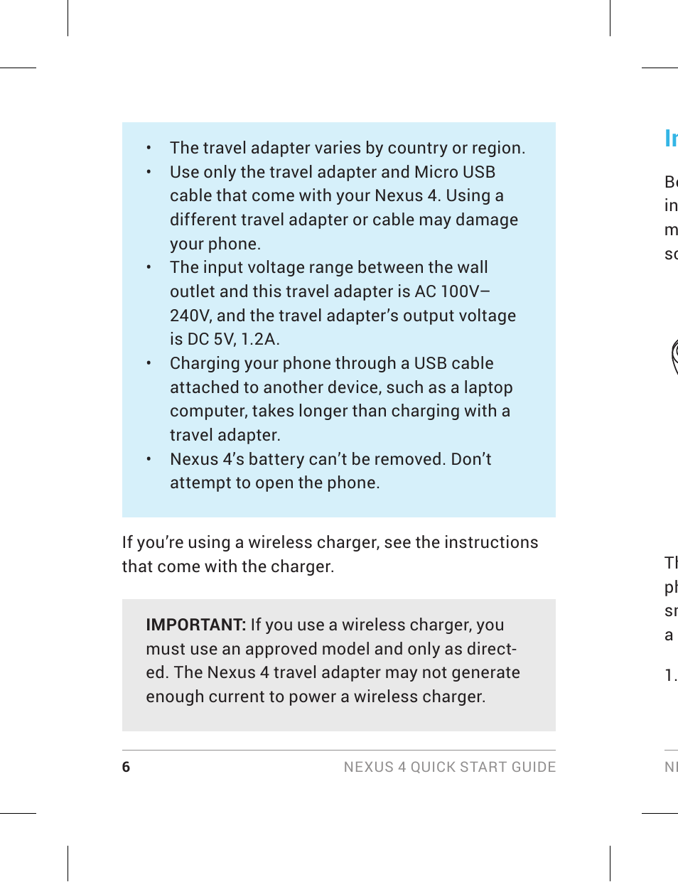 Insert micro sim card & turn on phone | LG LGE960 User Manual | Page 8 / 18