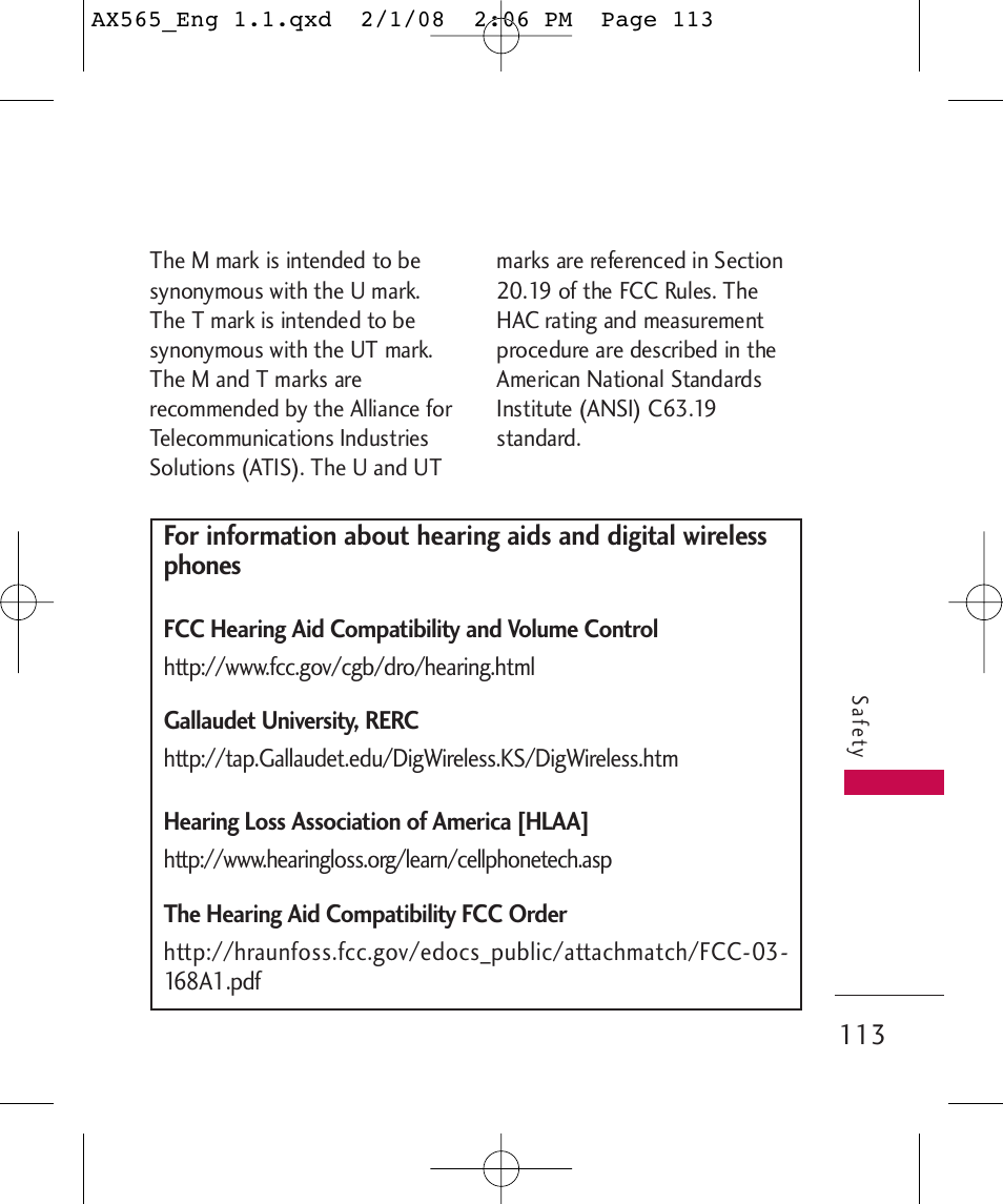 LG LGAX565 User Manual | Page 113 / 121