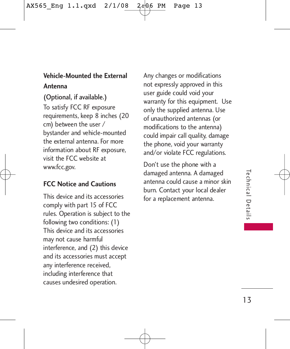 LG LGAX565 User Manual | Page 13 / 121