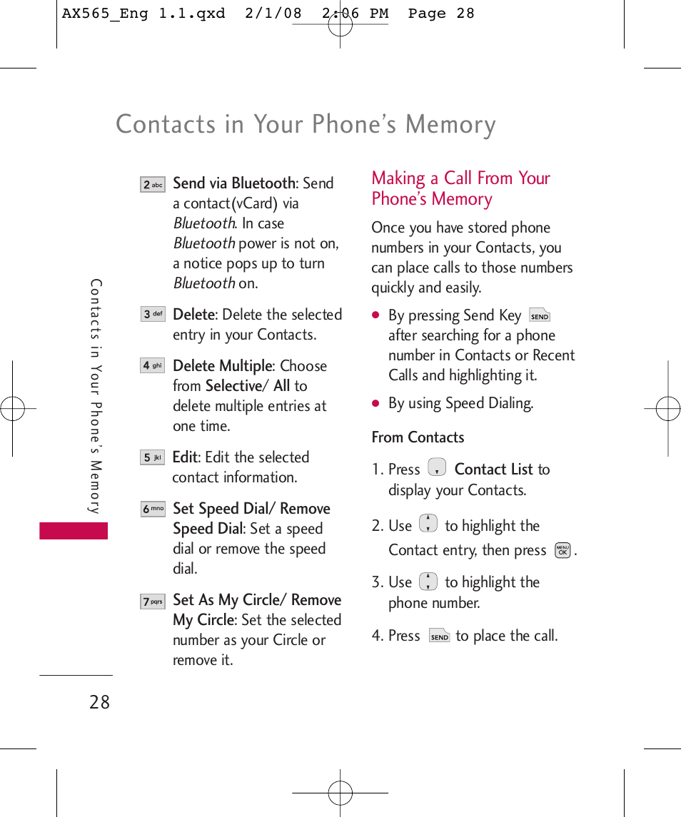 LG LGAX565 User Manual | Page 28 / 121