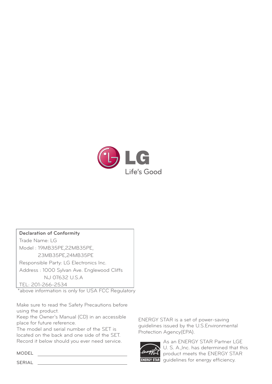 LG 24MB35P-B User Manual | Page 29 / 29