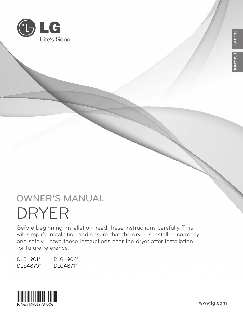 LG DLG4902W User Manual | 80 pages