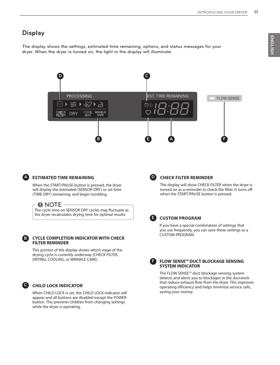 Display | LG DLG4902W User Manual | Page 11 / 80